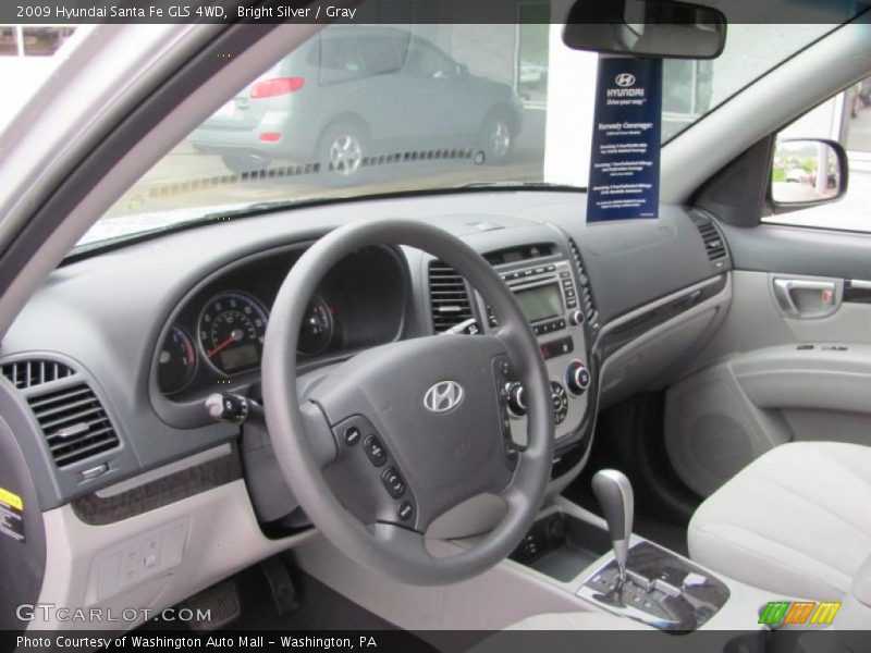 Bright Silver / Gray 2009 Hyundai Santa Fe GLS 4WD