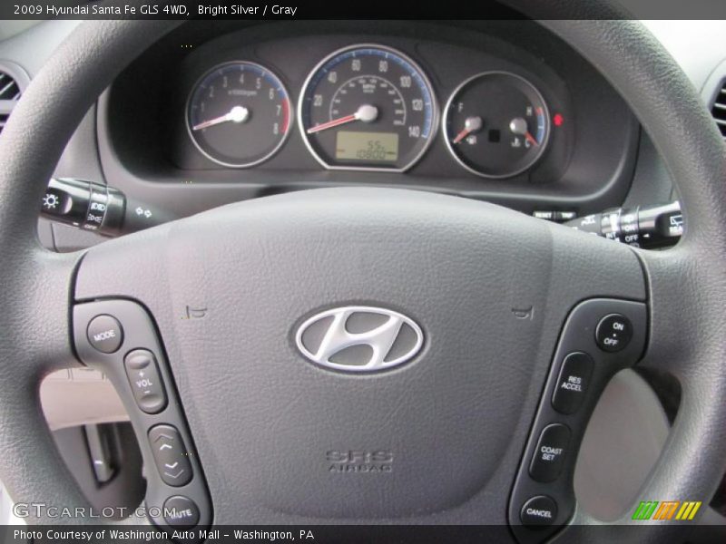 Bright Silver / Gray 2009 Hyundai Santa Fe GLS 4WD