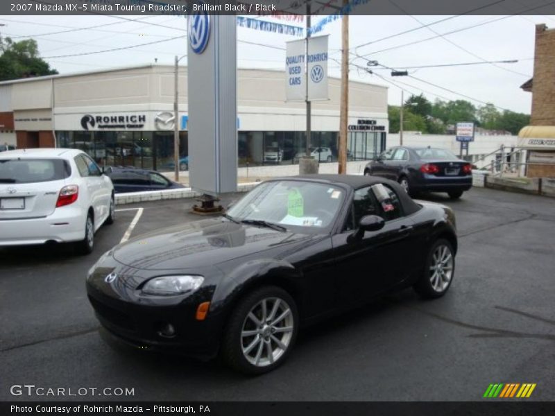 Brilliant Black / Black 2007 Mazda MX-5 Miata Touring Roadster