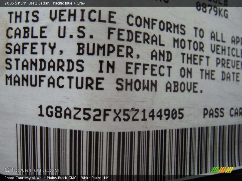 Pacific Blue / Gray 2005 Saturn ION 2 Sedan
