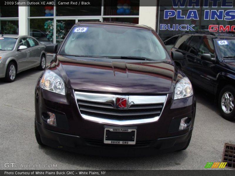 Garnet Red / Black 2009 Saturn Outlook XE AWD