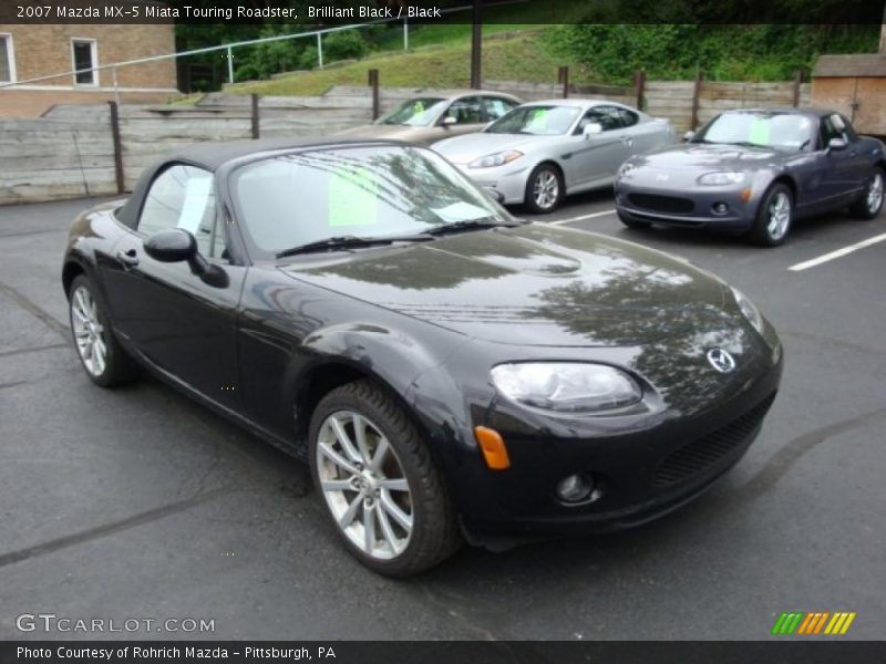 Brilliant Black / Black 2007 Mazda MX-5 Miata Touring Roadster