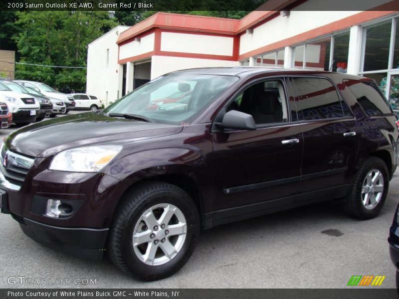 Garnet Red / Black 2009 Saturn Outlook XE AWD