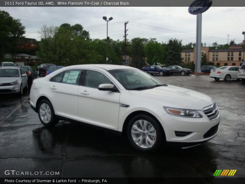White Platinum Tri-Coat / Charcoal Black 2011 Ford Taurus SEL AWD