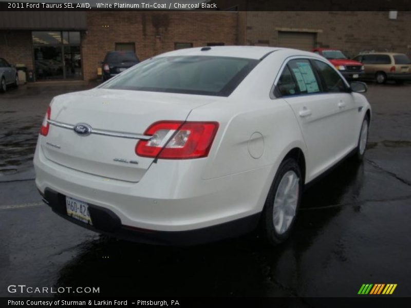 White Platinum Tri-Coat / Charcoal Black 2011 Ford Taurus SEL AWD