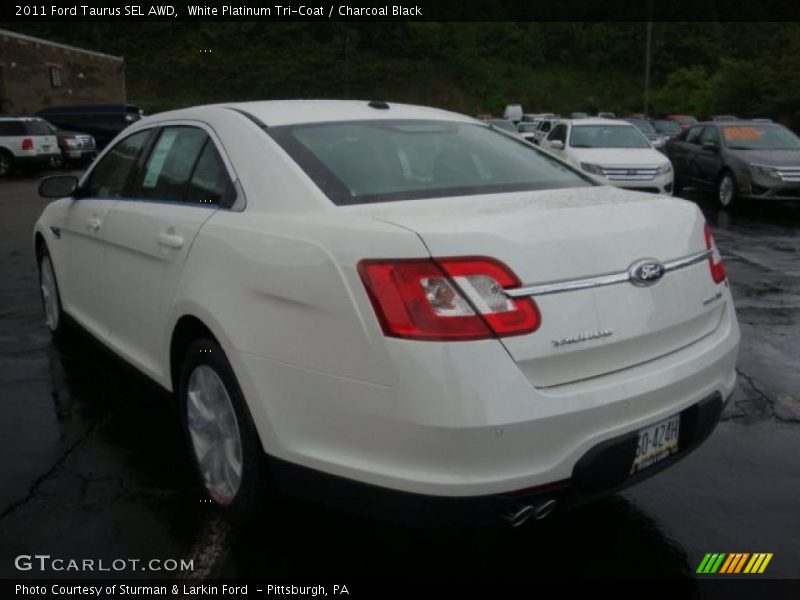 White Platinum Tri-Coat / Charcoal Black 2011 Ford Taurus SEL AWD