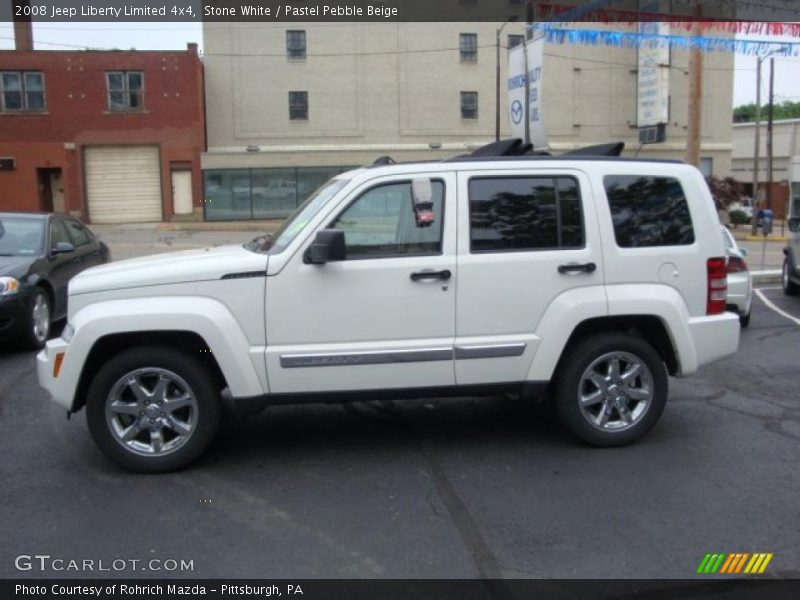 Stone White / Pastel Pebble Beige 2008 Jeep Liberty Limited 4x4