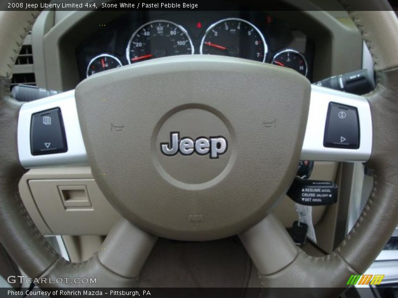 Stone White / Pastel Pebble Beige 2008 Jeep Liberty Limited 4x4