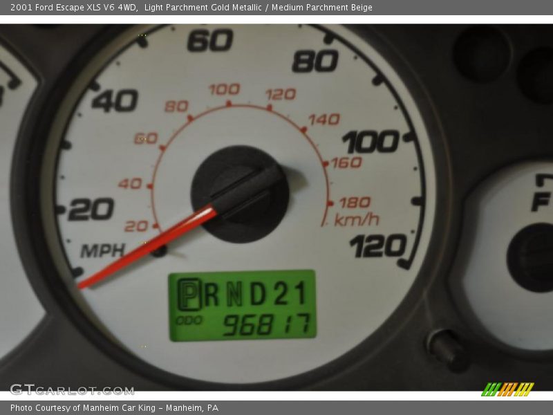 Light Parchment Gold Metallic / Medium Parchment Beige 2001 Ford Escape XLS V6 4WD