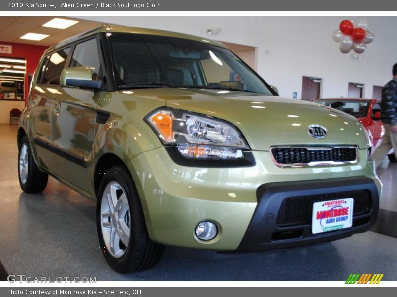 Alien Green / Black Soul Logo Cloth 2010 Kia Soul +