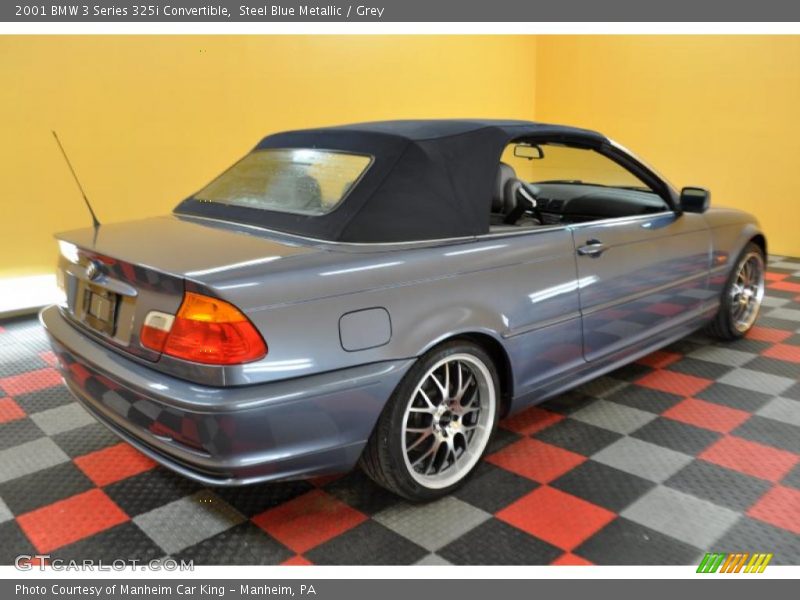 Steel Blue Metallic / Grey 2001 BMW 3 Series 325i Convertible