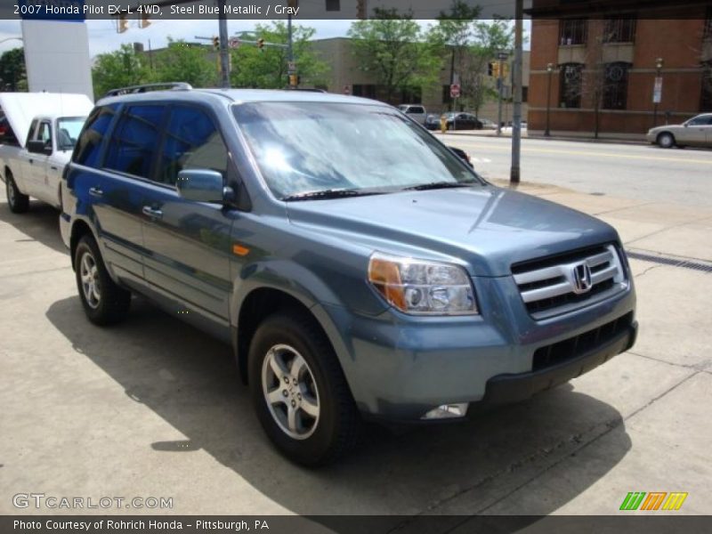 Steel Blue Metallic / Gray 2007 Honda Pilot EX-L 4WD