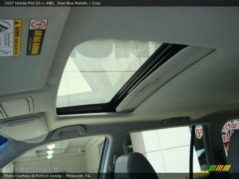 Steel Blue Metallic / Gray 2007 Honda Pilot EX-L 4WD