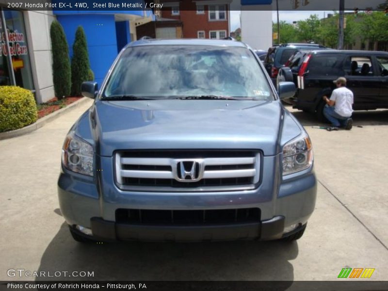 Steel Blue Metallic / Gray 2007 Honda Pilot EX-L 4WD
