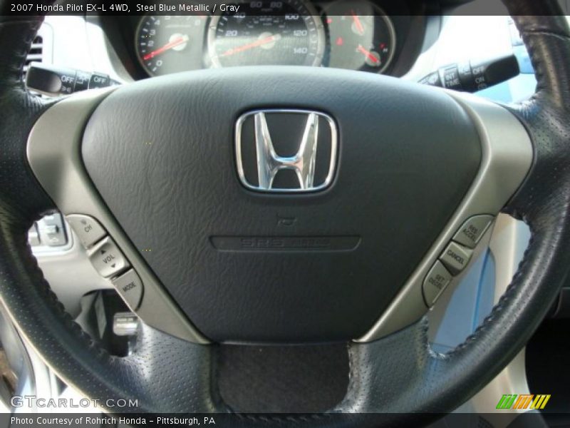 Steel Blue Metallic / Gray 2007 Honda Pilot EX-L 4WD