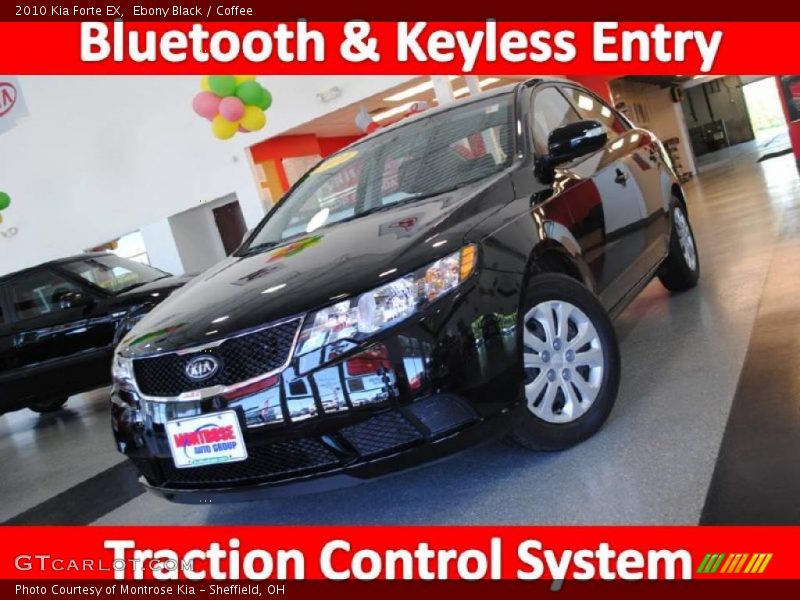 Ebony Black / Coffee 2010 Kia Forte EX