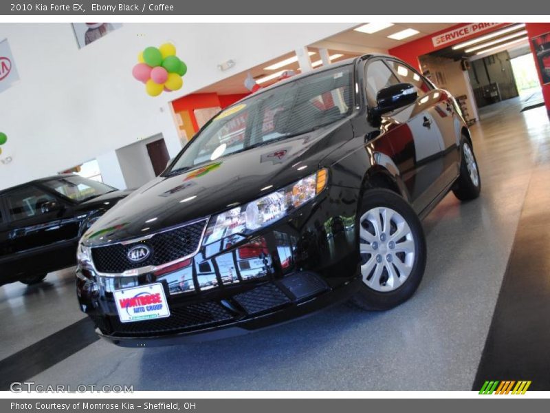 Ebony Black / Coffee 2010 Kia Forte EX