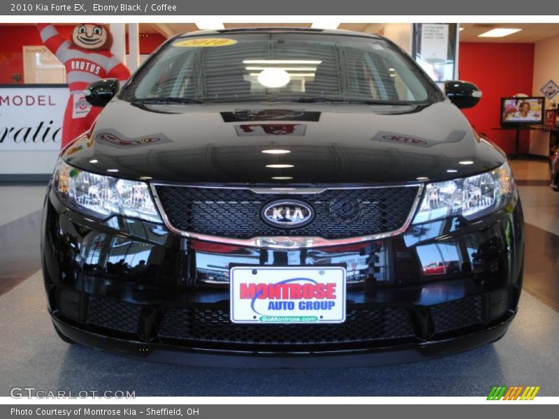 Ebony Black / Coffee 2010 Kia Forte EX