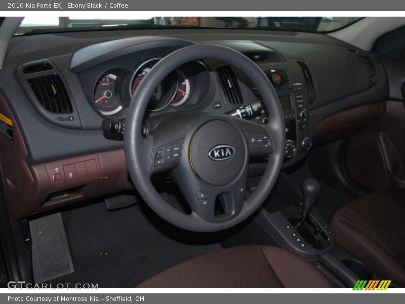 Ebony Black / Coffee 2010 Kia Forte EX