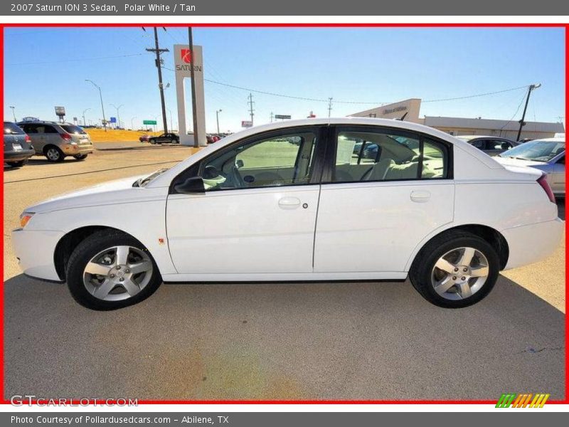 Polar White / Tan 2007 Saturn ION 3 Sedan