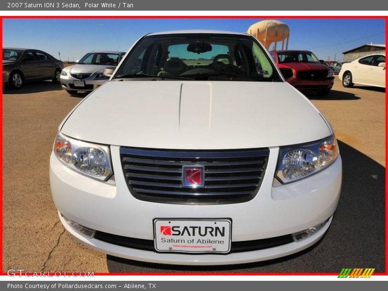 Polar White / Tan 2007 Saturn ION 3 Sedan