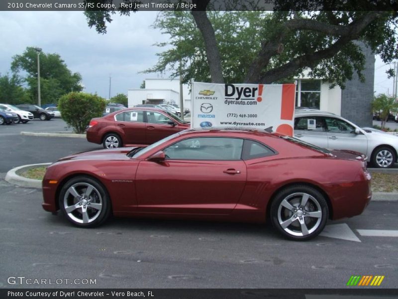 Red Jewel Tintcoat / Beige 2010 Chevrolet Camaro SS/RS Coupe