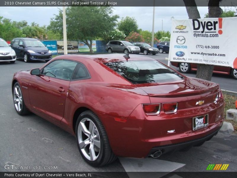 Red Jewel Tintcoat / Beige 2010 Chevrolet Camaro SS/RS Coupe