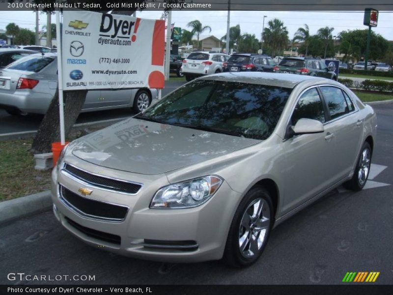 Gold Mist Metallic / Cocoa/Cashmere 2010 Chevrolet Malibu LT Sedan