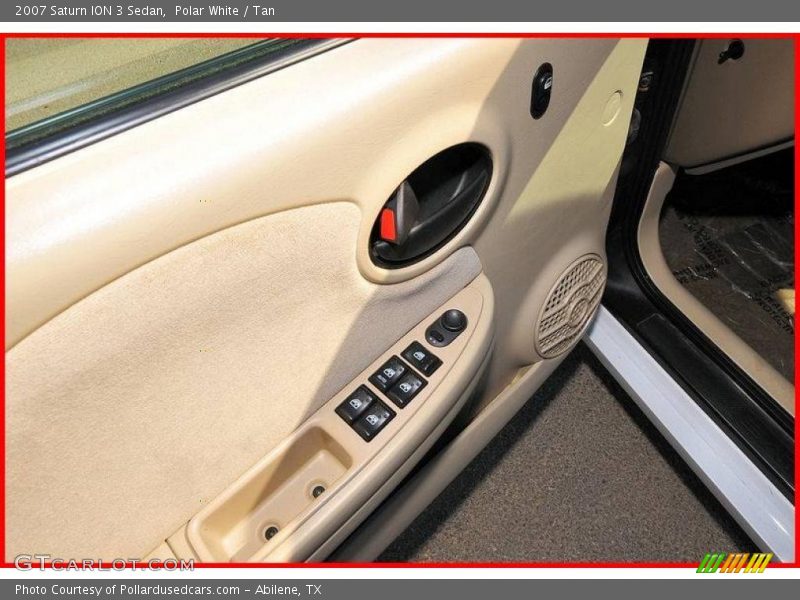 Polar White / Tan 2007 Saturn ION 3 Sedan