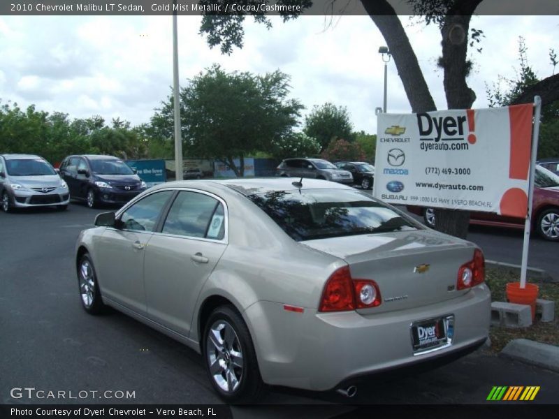 Gold Mist Metallic / Cocoa/Cashmere 2010 Chevrolet Malibu LT Sedan