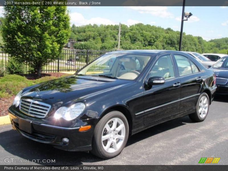 Black / Stone 2007 Mercedes-Benz C 280 4Matic Luxury