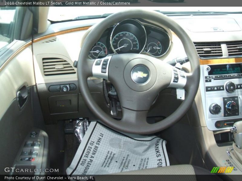 Gold Mist Metallic / Cocoa/Cashmere 2010 Chevrolet Malibu LT Sedan