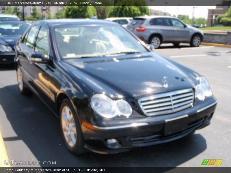 Black / Stone 2007 Mercedes-Benz C 280 4Matic Luxury