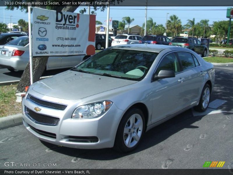 Silver Ice Metallic / Titanium 2010 Chevrolet Malibu LS Sedan