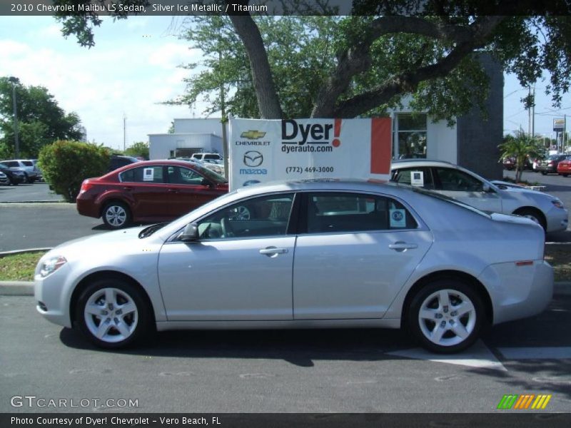 Silver Ice Metallic / Titanium 2010 Chevrolet Malibu LS Sedan