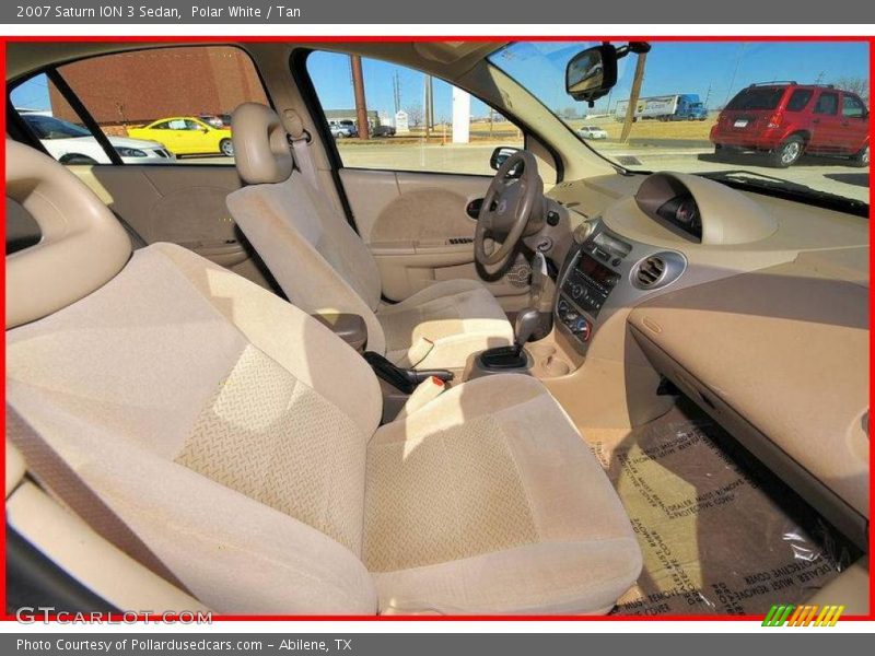 Polar White / Tan 2007 Saturn ION 3 Sedan