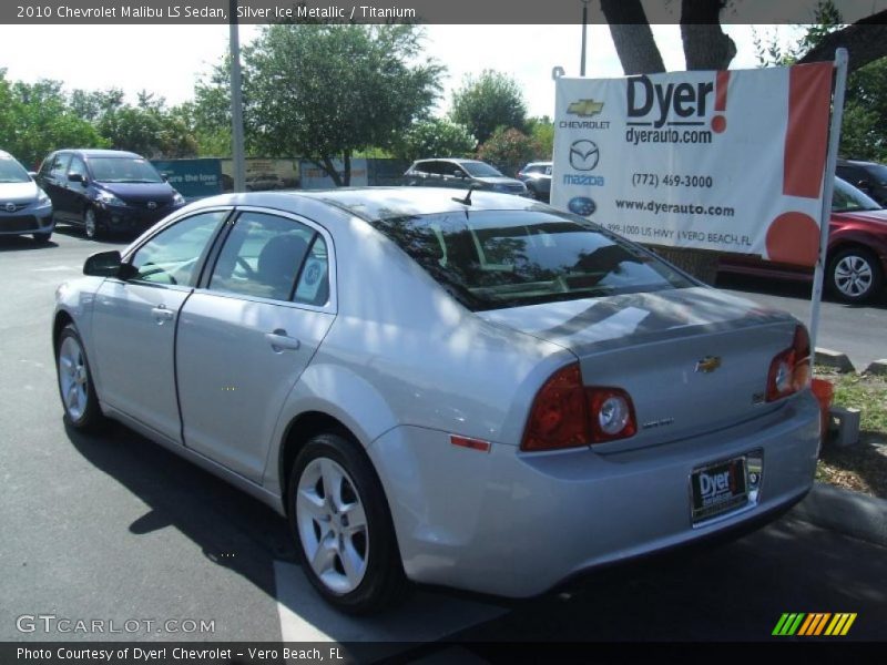 Silver Ice Metallic / Titanium 2010 Chevrolet Malibu LS Sedan