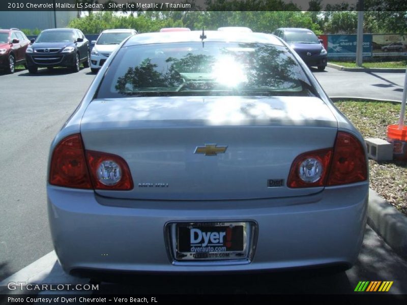 Silver Ice Metallic / Titanium 2010 Chevrolet Malibu LS Sedan