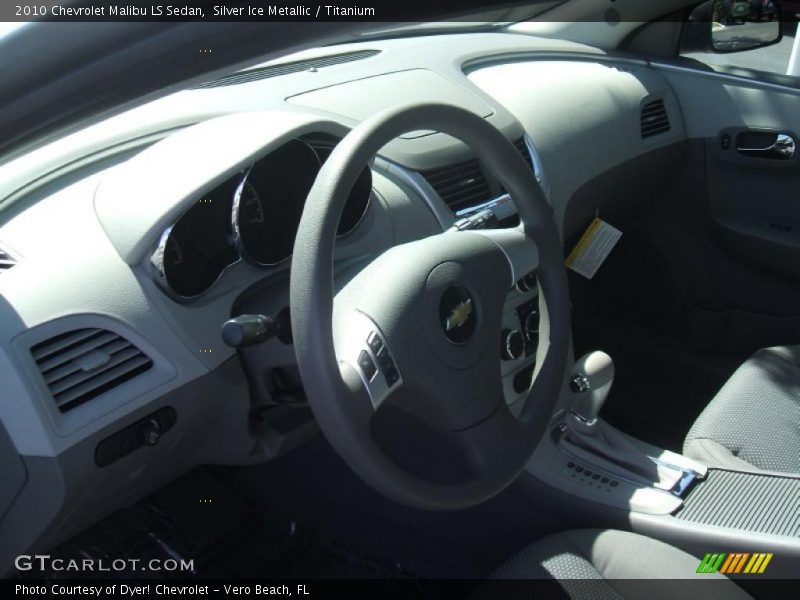 Silver Ice Metallic / Titanium 2010 Chevrolet Malibu LS Sedan