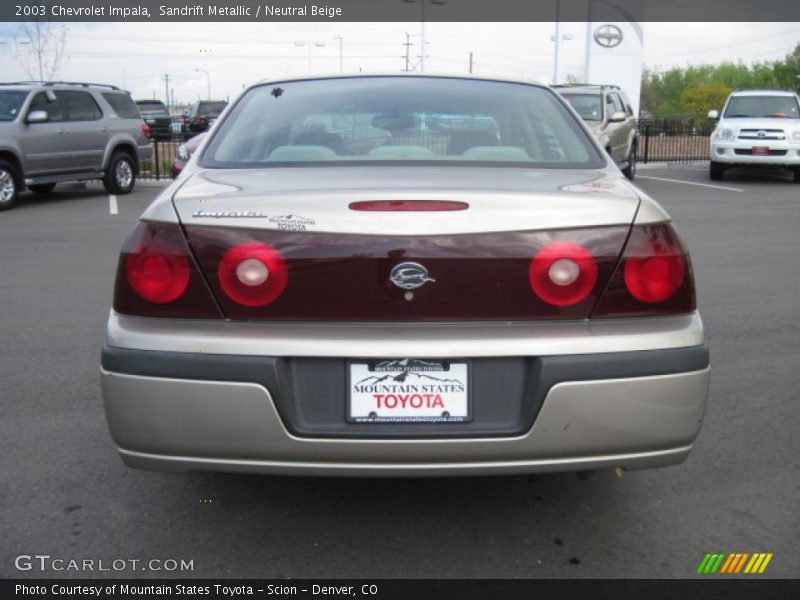Sandrift Metallic / Neutral Beige 2003 Chevrolet Impala