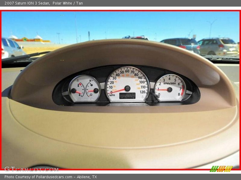 Polar White / Tan 2007 Saturn ION 3 Sedan