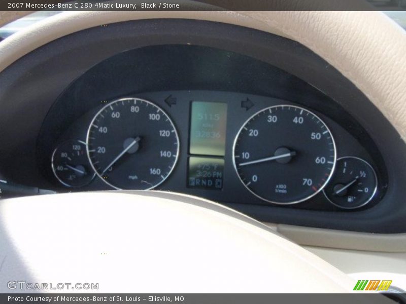 Black / Stone 2007 Mercedes-Benz C 280 4Matic Luxury