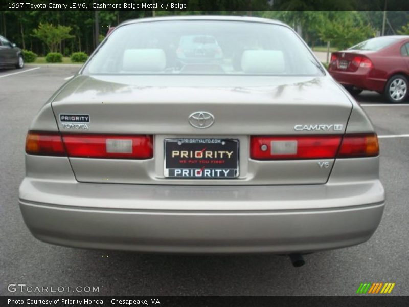 Cashmere Beige Metallic / Beige 1997 Toyota Camry LE V6