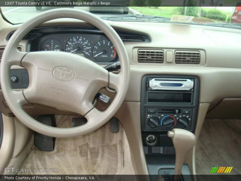Cashmere Beige Metallic / Beige 1997 Toyota Camry LE V6