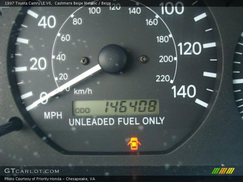 Cashmere Beige Metallic / Beige 1997 Toyota Camry LE V6