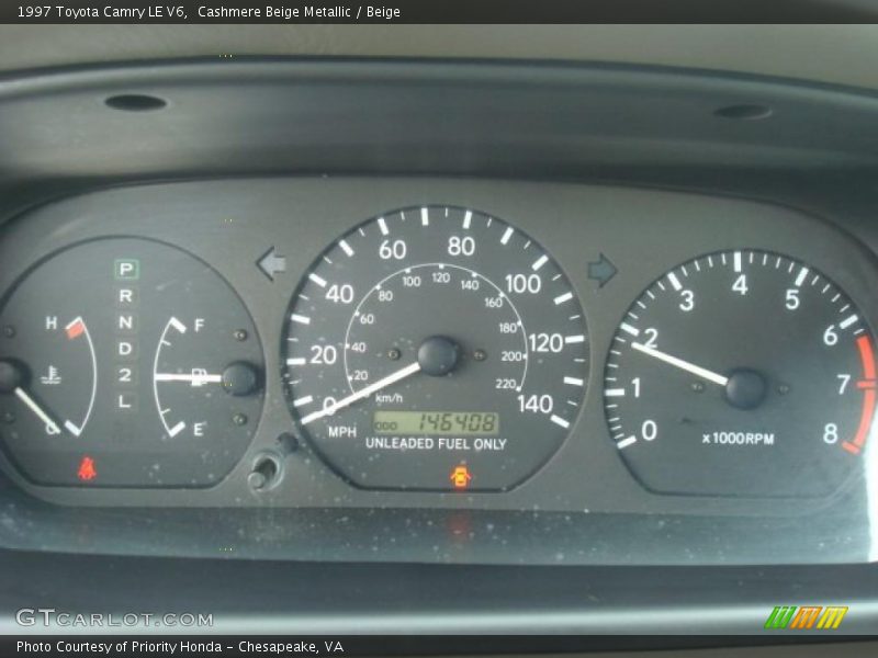 Cashmere Beige Metallic / Beige 1997 Toyota Camry LE V6