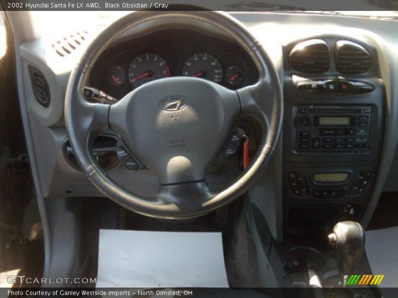 Black Obsidian / Gray 2002 Hyundai Santa Fe LX AWD