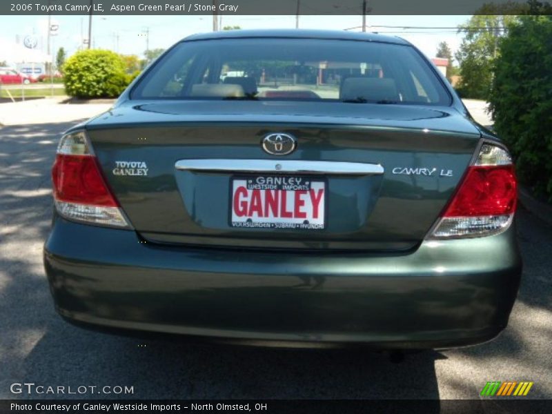 Aspen Green Pearl / Stone Gray 2006 Toyota Camry LE