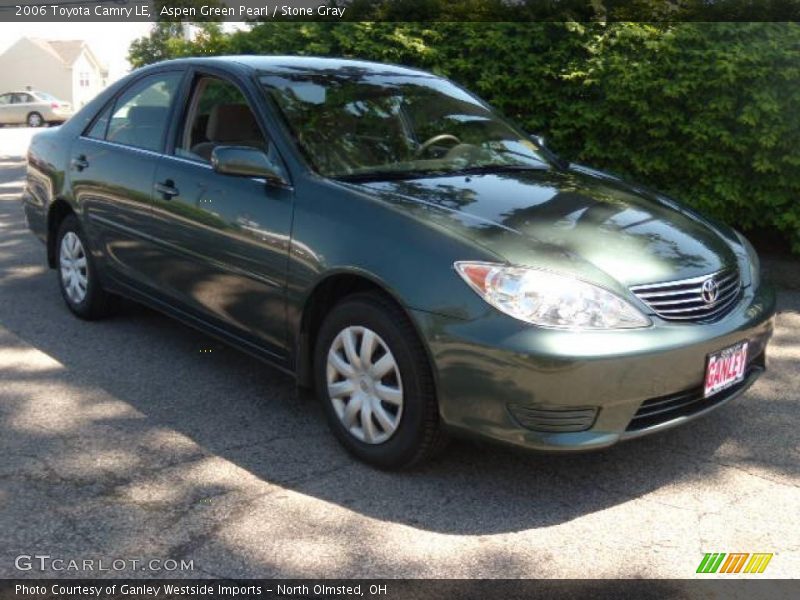 Aspen Green Pearl / Stone Gray 2006 Toyota Camry LE