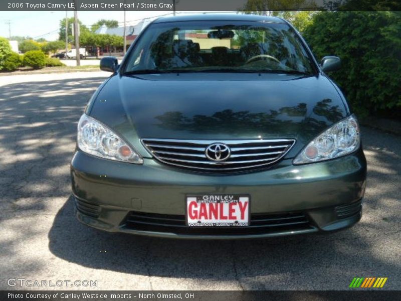 Aspen Green Pearl / Stone Gray 2006 Toyota Camry LE